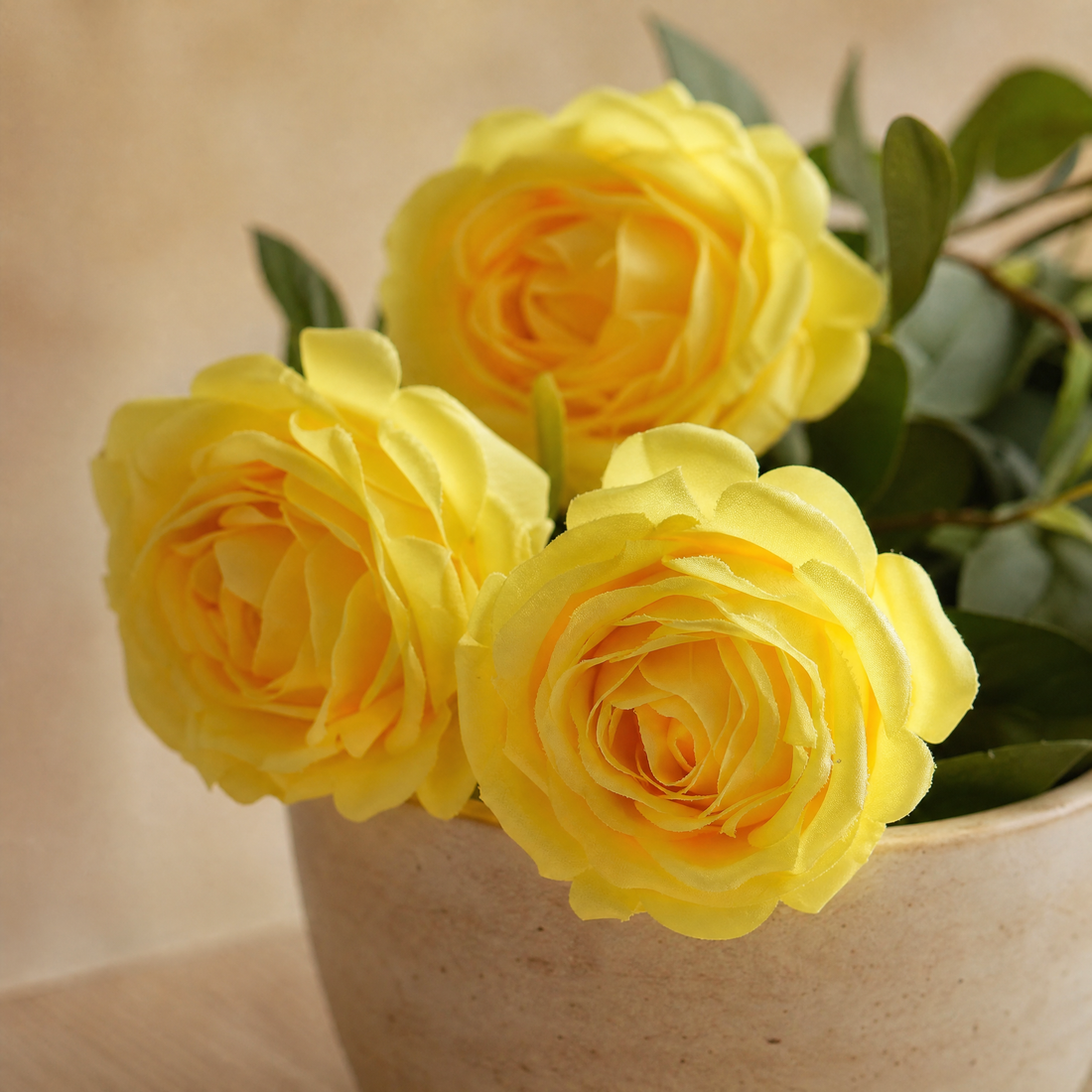 Silk Rose Bouquet 10 Heads – Faux Floral Arrangement for Wedding Home Decor